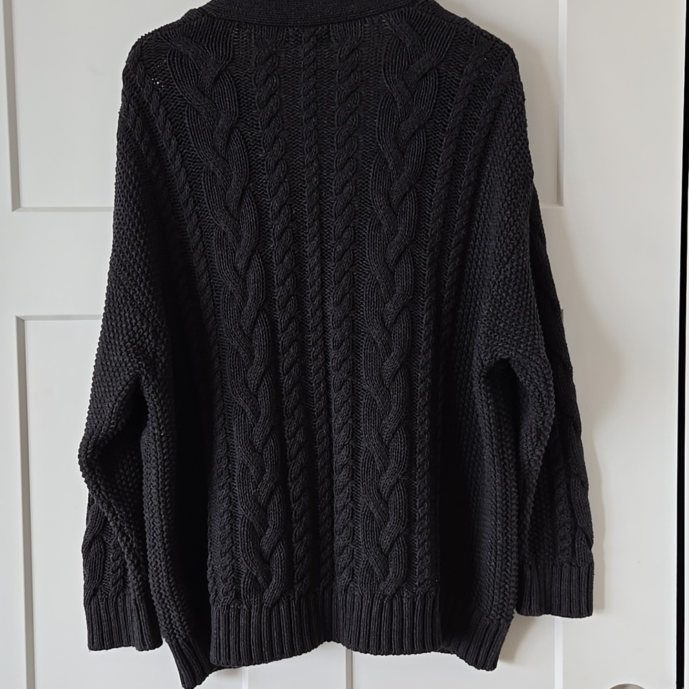 Quince Oversized Cable Knit Cardigan - Picture 2 of 5